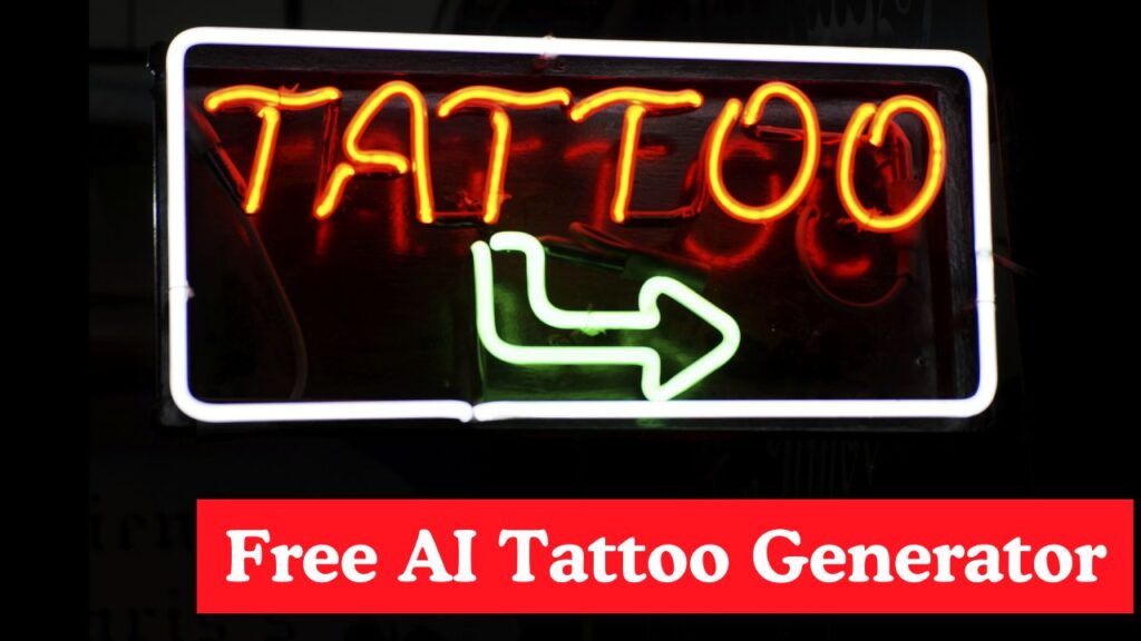 Free AI Tattoo Generator creating custom tattoo designs on a digital screen